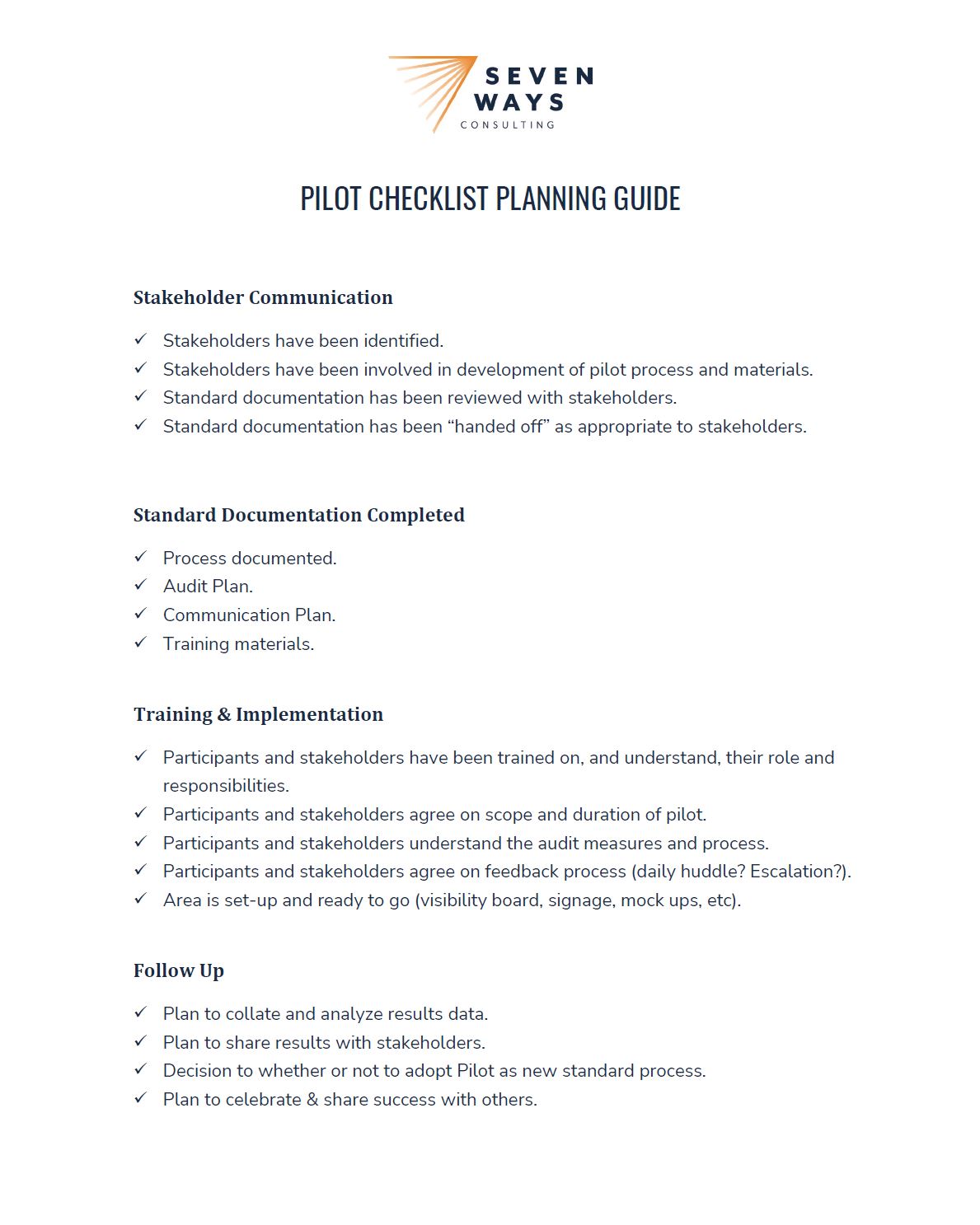 Pilot Checklist Image